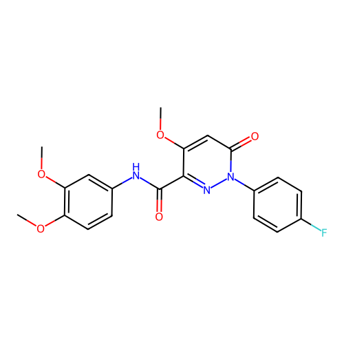 N-(3,4-dimethoxyphenyl)-1-(4-fluorophenyl)-4-methoxy-6-oxo-1,6-dihydropyridazine-3-carboxamide structure