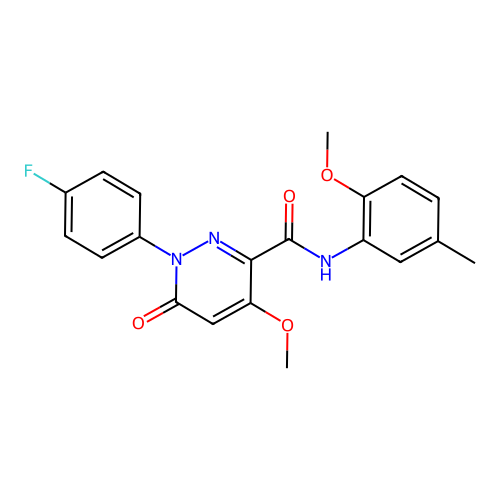 1-(4-fluorophenyl)-4-methoxy-N-(2-methoxy-5-methylphenyl)-6-oxo-1,6-dihydropyridazine-3-carboxamide structure