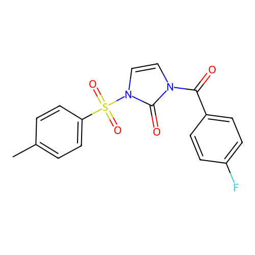1-(4-fluorobenzoyl)-3-tosyl-1H-imidazol-2(3H)-one structure