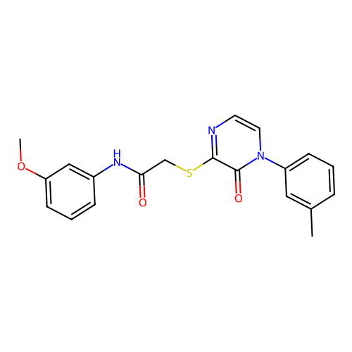 N-(3-methoxyphenyl)-2-[4-(3-methylphenyl)-3-oxopyrazin-2-yl]sulfanylacetamide structure