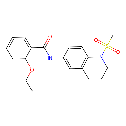 2-ethoxy-N-(1-methylsulfonyl-3,4-dihydro-2H-quinolin-6-yl)benzamide structure
