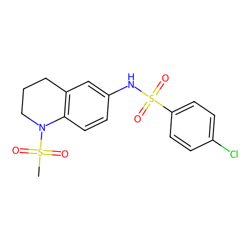 4-chloro-N-(1-methylsulfonyl-3,4-dihydro-2H-quinolin-6-yl)benzenesulfonamide structure