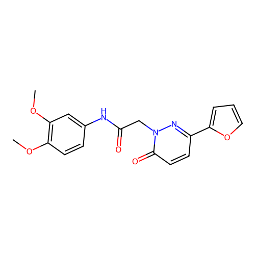 N-(3,4-dimethoxyphenyl)-2-[3-(furan-2-yl)-6-oxopyridazin-1-yl]acetamide structure