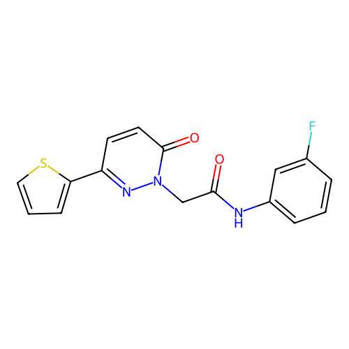 N-(3-fluorophenyl)-2-(6-oxo-3-thiophen-2-ylpyridazin-1-yl)acetamide structure