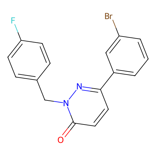 6-(3-Bromophenyl)-2-[(4-fluorophenyl)methyl]pyridazin-3-one structure