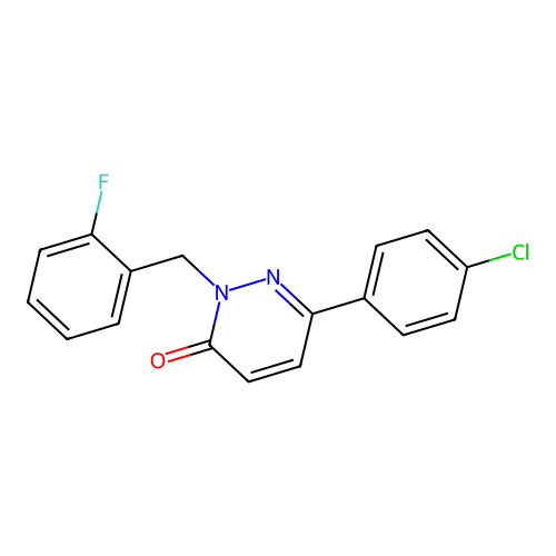 6-(4-chlorophenyl)-2-(2-fluorobenzyl)pyridazin-3(2H)-one structure