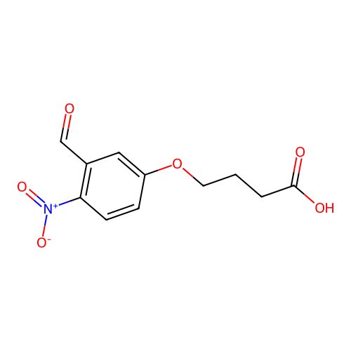 4-(3-Formyl-4-nitro-phenoxy)-butyric acid structure