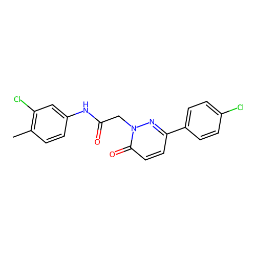 N-(3-chloro-4-methylphenyl)-2-[3-(4-chlorophenyl)-6-oxopyridazin-1-yl]acetamide structure