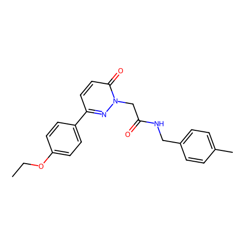 2-(3-(4-ethoxyphenyl)-6-oxopyridazin-1(6H)-yl)-N-(4-methylbenzyl)acetamide structure