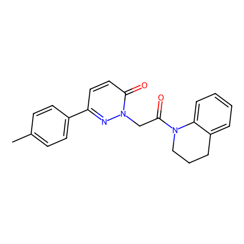 2-(2-(3,4-dihydroquinolin-1(2H)-yl)-2-oxoethyl)-6-(p-tolyl)pyridazin-3(2H)-one structure