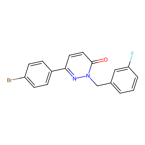 6-(4-Bromophenyl)-2-[(3-fluorophenyl)methyl]pyridazin-3-one structure