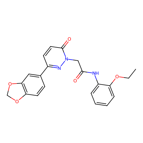 2-[3-(1,3-benzodioxol-5-yl)-6-oxopyridazin-1-yl]-N-(2-ethoxyphenyl)acetamide structure