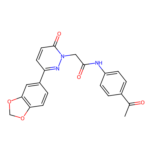 N-(4-acetylphenyl)-2-[3-(1,3-benzodioxol-5-yl)-6-oxopyridazin-1-yl]acetamide structure