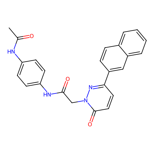N-(4-acetamidophenyl)-2-(3-naphthalen-2-yl-6-oxopyridazin-1-yl)acetamide structure