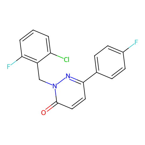2-(2-chloro-6-fluorobenzyl)-6-(4-fluorophenyl)pyridazin-3(2H)-one structure