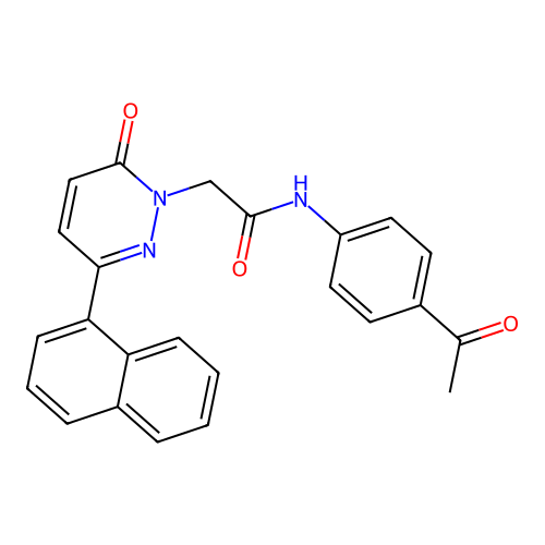N-(4-acetylphenyl)-2-(3-(naphthalen-1-yl)-6-oxopyridazin-1(6H)-yl)acetamide structure
