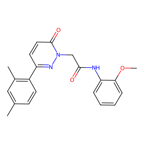 2-[3-(2,4-dimethylphenyl)-6-oxopyridazin-1-yl]-N-(2-methoxyphenyl)acetamide structure