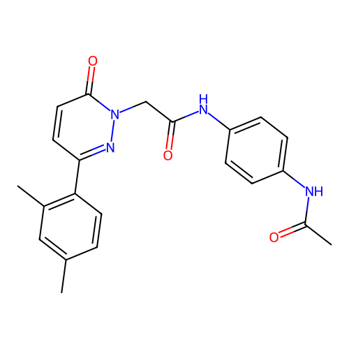 N-(4-acetamidophenyl)-2-[3-(2,4-dimethylphenyl)-6-oxopyridazin-1-yl]acetamide structure