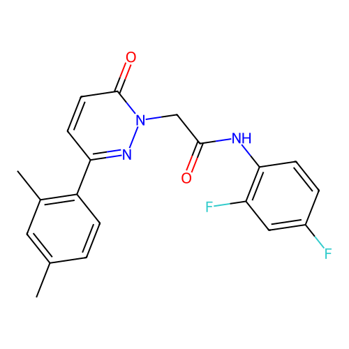 N-(2,4-difluorophenyl)-2-[3-(2,4-dimethylphenyl)-6-oxopyridazin-1-yl]acetamide structure