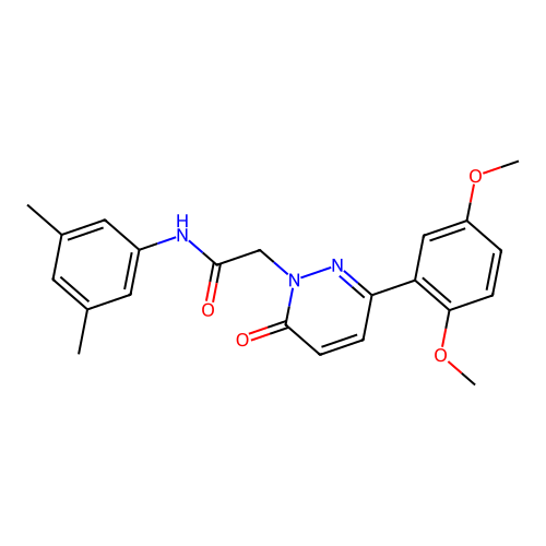 2-[3-(2,5-dimethoxyphenyl)-6-oxopyridazin-1-yl]-N-(3,5-dimethylphenyl)acetamide structure