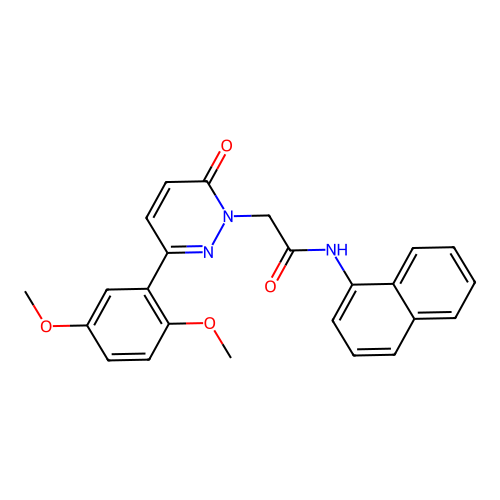 2-[3-(2,5-dimethoxyphenyl)-6-oxopyridazin-1-yl]-N-naphthalen-1-ylacetamide structure