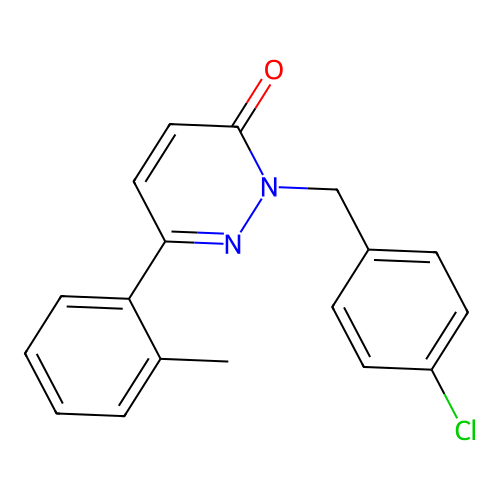 2-(4-chlorobenzyl)-6-(o-tolyl)pyridazin-3(2H)-one structure