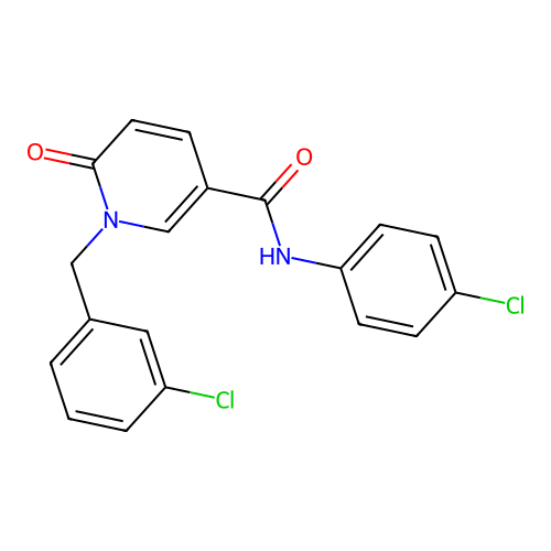 N-(4-chlorophenyl)-1-[(3-chlorophenyl)methyl]-6-oxopyridine-3-carboxamide structure
