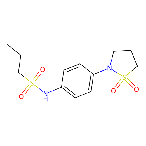 N-(4-(1,1-dioxidoisothiazolidin-2-yl)phenyl)propane-1-sulfonamide structure