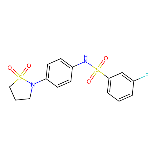 N-[4-(1,1-dioxo-1lambda6,2-thiazolidin-2-yl)phenyl]-3-fluorobenzene-1-sulfonamide structure