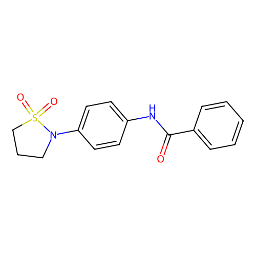 N-[4-(1,1-dioxo-1lambda6,2-thiazolidin-2-yl)phenyl]benzamide structure