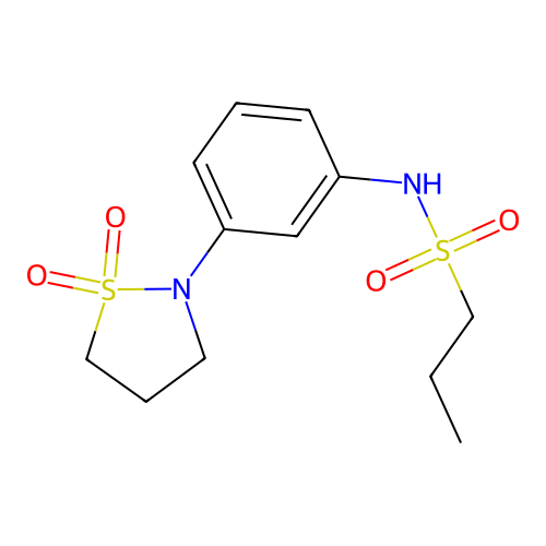 N-(3-(1,1-dioxidoisothiazolidin-2-yl)phenyl)propane-1-sulfonamide structure