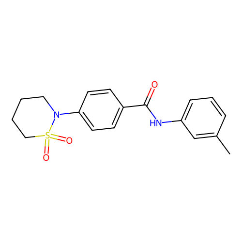 4-(1,1-dioxothiazinan-2-yl)-N-(3-methylphenyl)benzamide structure