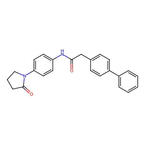 2-{[1,1'-biphenyl]-4-yl}-N-[4-(2-oxopyrrolidin-1-yl)phenyl]acetamide structure