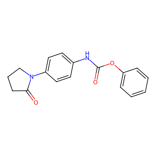 phenyl N-[4-(2-oxopyrrolidin-1-yl)phenyl]carbamate structure