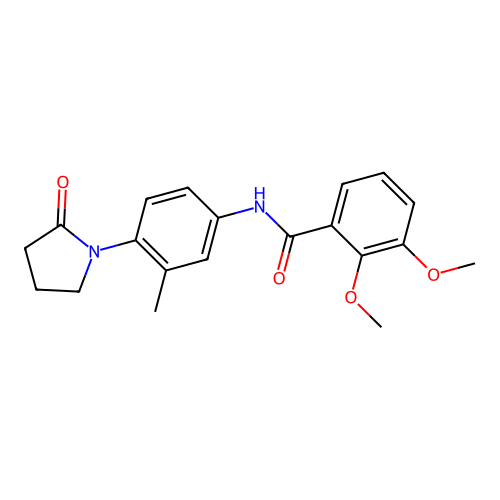 2,3-dimethoxy-N-[3-methyl-4-(2-oxopyrrolidin-1-yl)phenyl]benzamide structure