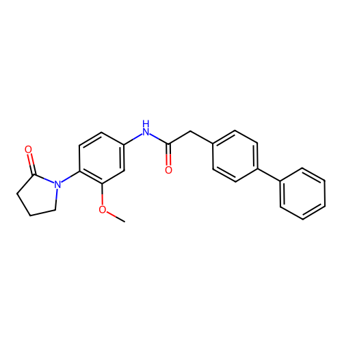 2-{[1,1'-biphenyl]-4-yl}-N-[3-methoxy-4-(2-oxopyrrolidin-1-yl)phenyl]acetamide structure
