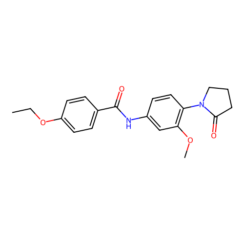 4-ethoxy-N-[3-methoxy-4-(2-oxopyrrolidin-1-yl)phenyl]benzamide structure