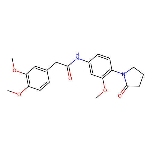 2-(3,4-dimethoxyphenyl)-N-[3-methoxy-4-(2-oxopyrrolidin-1-yl)phenyl]acetamide structure