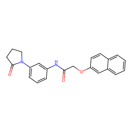 2-naphthalen-2-yloxy-N-[3-(2-oxopyrrolidin-1-yl)phenyl]acetamide structure