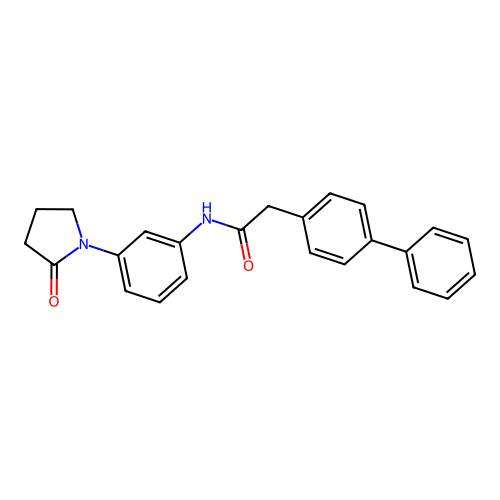 2-{[1,1'-biphenyl]-4-yl}-N-[3-(2-oxopyrrolidin-1-yl)phenyl]acetamide structure