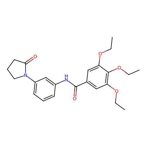 3,4,5-triethoxy-N-[3-(2-oxopyrrolidin-1-yl)phenyl]benzamide structure