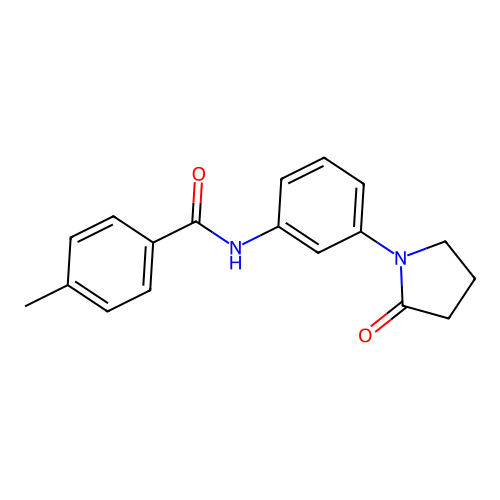 4-methyl-N-[3-(2-oxopyrrolidin-1-yl)phenyl]benzamide structure