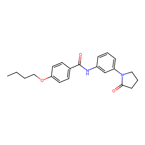 4-butoxy-N-[3-(2-oxopyrrolidin-1-yl)phenyl]benzamide structure