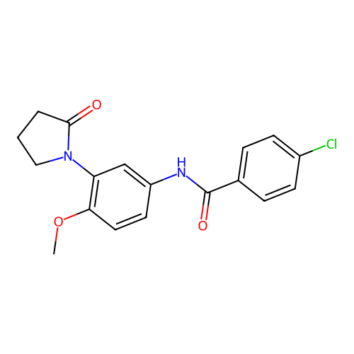 4-chloro-N-[4-methoxy-3-(2-oxopyrrolidin-1-yl)phenyl]benzamide structure