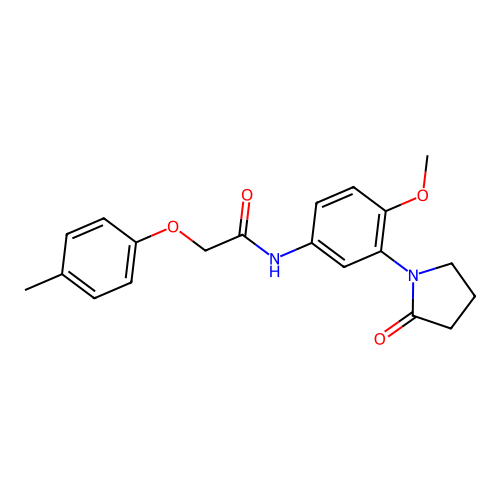 N-[4-methoxy-3-(2-oxopyrrolidin-1-yl)phenyl]-2-(4-methylphenoxy)acetamide structure