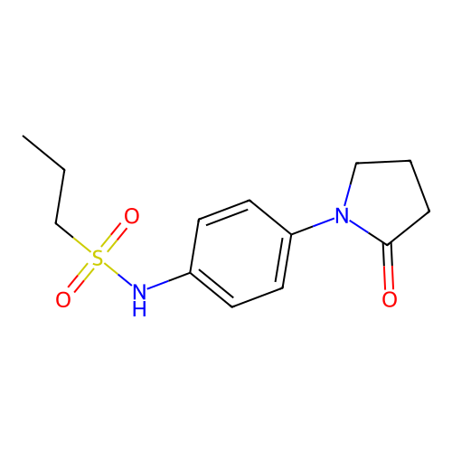 N-[4-(2-oxopyrrolidin-1-yl)phenyl]propane-1-sulfonamide structure