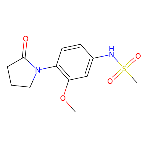 N-[3-methoxy-4-(2-oxopyrrolidin-1-yl)phenyl]methanesulfonamide structure