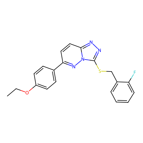 6-(4-Ethoxyphenyl)-3-((2-fluorobenzyl)thio)-[1,2,4]triazolo[4,3-b]pyridazine structure