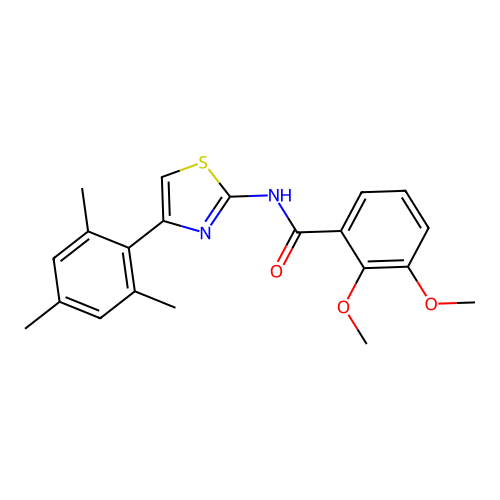 2,3-dimethoxy-N-[4-(2,4,6-trimethylphenyl)-1,3-thiazol-2-yl]benzamide structure