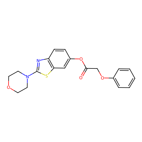2-Morpholinobenzo[d]thiazol-6-yl 2-phenoxyacetate structure